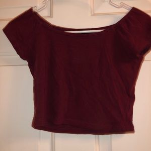 Burgundy crop top